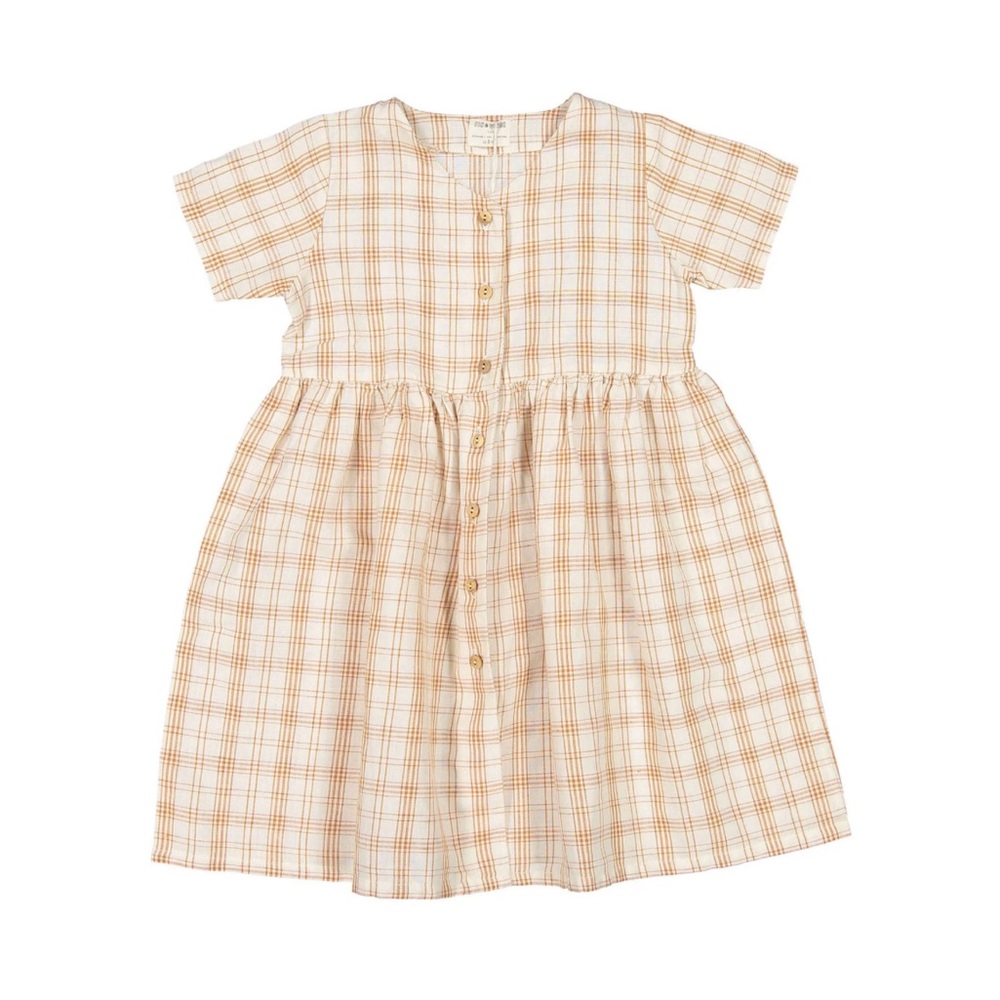 Fin and Vince Girls’ Desert Plaid Sicily Dress—6
